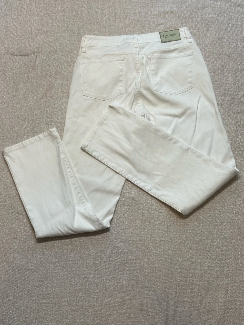 Lauren Ralph Lauren White Straight Jeans Size 4 Quiet Luxury Preppy